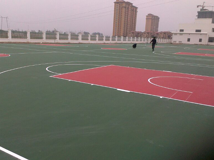 浙江某學(xué)院丙烯酸球場(chǎng)施工